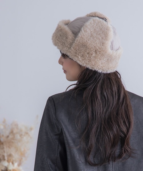 polcadot（ポルカドット）の「NYLON FLIGHT CAP/ナイロンフライトキャップ（キャップ・レディース・ベージュ/ブラック/カーキ・FREE）」の15枚目の写真