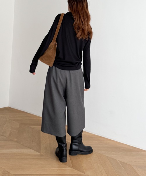 CANAL JEAN（キャナルジーン）の「diggity　ベルト付きバミューダパンツ（その他パンツ・レディース・ブラック/グレー・SMALL/MEDIUM）」の7枚目の写真