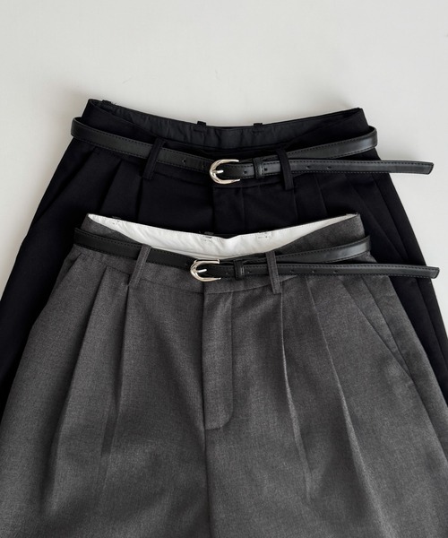 CANAL JEAN（キャナルジーン）の「diggity　ベルト付きバミューダパンツ（その他パンツ・レディース・ブラック/グレー・SMALL/MEDIUM）」の15枚目の写真