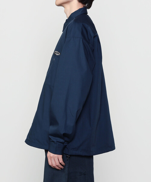 SEDAN ALL-PURPOSE（セダンオールパーパス）の「SEDAN ALL-PURPOSE | オーバルロゴ 長袖ワークシャツ MEN（シャツ/ブラウス・メンズ・ダークブラウン/ネイビー・M/L/XL）」の14枚目の写真