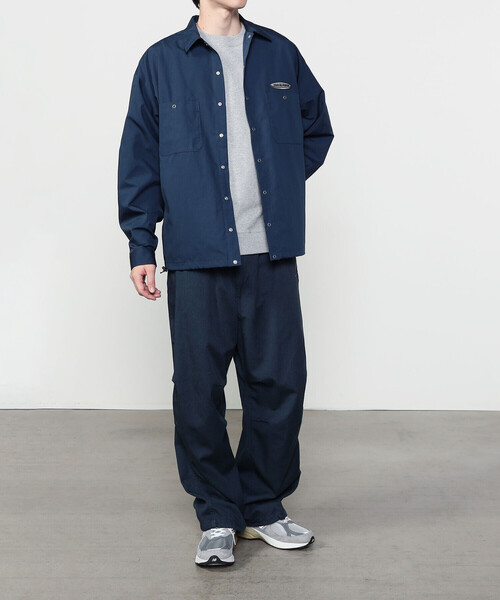 SEDAN ALL-PURPOSE（セダンオールパーパス）の「SEDAN ALL-PURPOSE | オーバルロゴ 長袖ワークシャツ MEN（シャツ/ブラウス・メンズ・ダークブラウン/ネイビー・M/L/XL）」の20枚目の写真