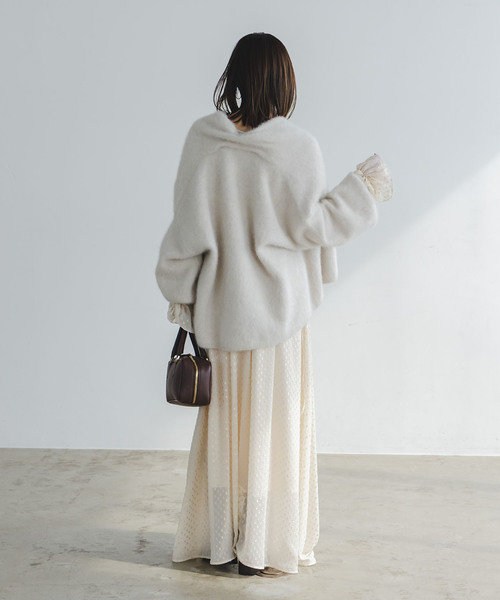 Noble(ノーブル)の「ラメカットジャガード2wayワンピース(ワンピース・レディース・ブラック/ベージュ・FREE)」の12枚目の写真