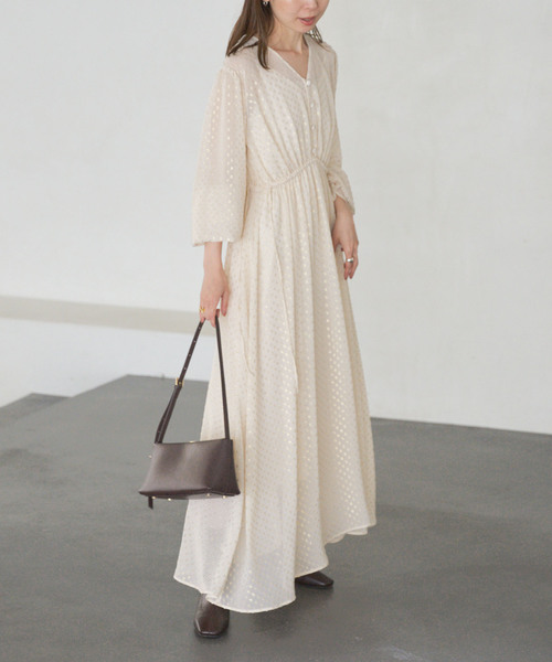 Noble(ノーブル)の「ラメカットジャガード2wayワンピース(ワンピース・レディース・ブラック/ベージュ・FREE)」の21枚目の写真