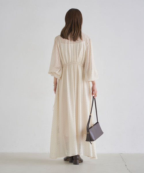 Noble(ノーブル)の「ラメカットジャガード2wayワンピース(ワンピース・レディース・ブラック/ベージュ・FREE)」の14枚目の写真