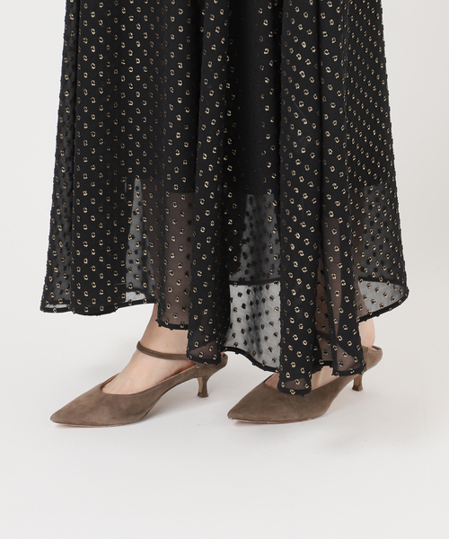 Noble(ノーブル)の「ラメカットジャガード2wayワンピース(ワンピース・レディース・ブラック/ベージュ・FREE)」の17枚目の写真