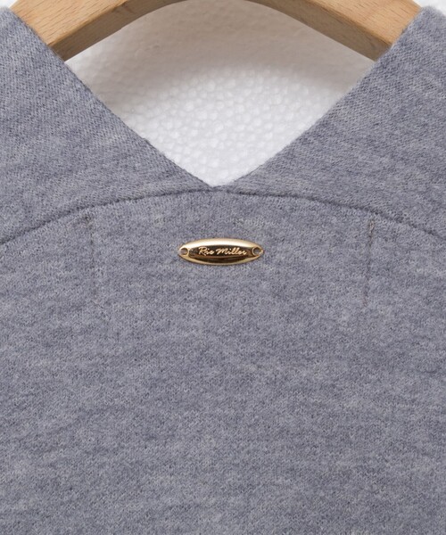 Rie Miller（リエミラー）の「バイカラー強縮ニットショール（ニット/セーター・レディース・ネイビー/ライトグレー・FREE）」の9枚目の写真