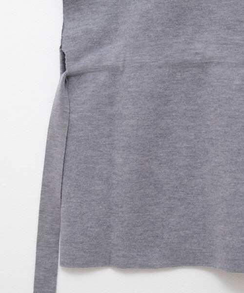 Rie Miller（リエミラー）の「バイカラー強縮ニットショール（ニット/セーター・レディース・ネイビー/ライトグレー・FREE）」の10枚目の写真