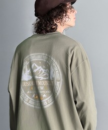 《JaVaジャバコラボ》程よいストリート感で幅広いスタイルにマッチ。 綿100%アドベンチャーマウンテンTシャツ(長袖)