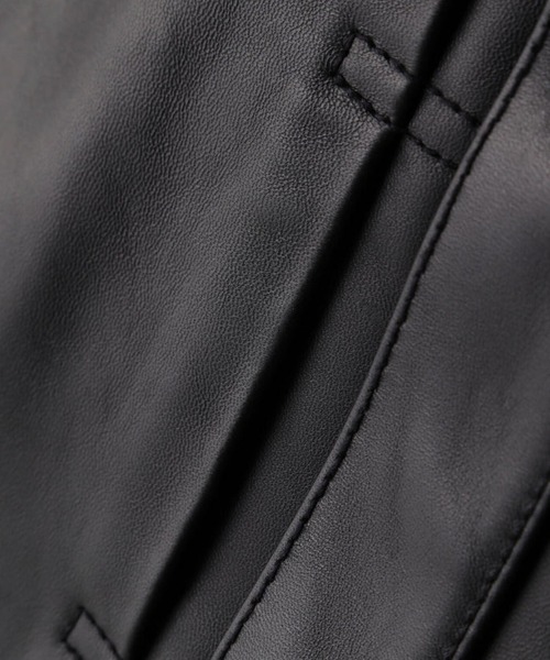 schott（ショット）の「SCHOTT-SHEEP LEATHER 1st TRACKER JACKET（ライダースジャケット・メンズ・ブラック・M/L/XL）」の6枚目の写真