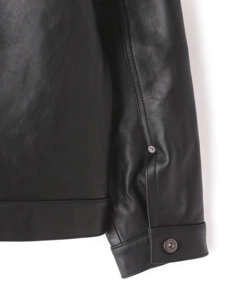 schott（ショット）の「SCHOTT-SHEEP LEATHER 1st TRACKER JACKET（ライダースジャケット・メンズ・ブラック・M/L/XL）」の8枚目の写真