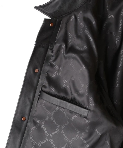 schott（ショット）の「SCHOTT-SHEEP LEATHER 1st TRACKER JACKET（ライダースジャケット・メンズ・ブラック・M/L/XL）」の10枚目の写真