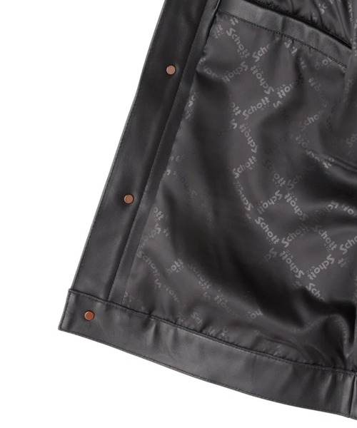 schott（ショット）の「SCHOTT-SHEEP LEATHER 1st TRACKER JACKET（ライダースジャケット・メンズ・ブラック・M/L/XL）」の11枚目の写真