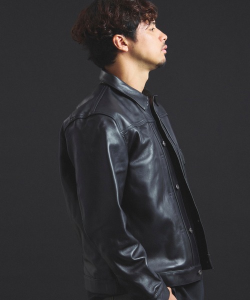 schott（ショット）の「SCHOTT-SHEEP LEATHER 1st TRACKER JACKET（ライダースジャケット・メンズ・ブラック・M/L/XL）」の13枚目の写真