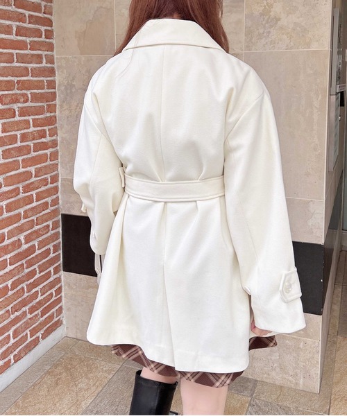 INGNI(イング)の「【WEB限定】ミディ丈トレンチコート(トレンチコート・レディース・ブラック/グレー系その他/アイボリー・M)」の5枚目の写真