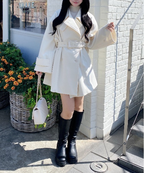 INGNI(イング)の「【WEB限定】ミディ丈トレンチコート(トレンチコート・レディース・ブラック/グレー系その他/アイボリー・M)」の17枚目の写真