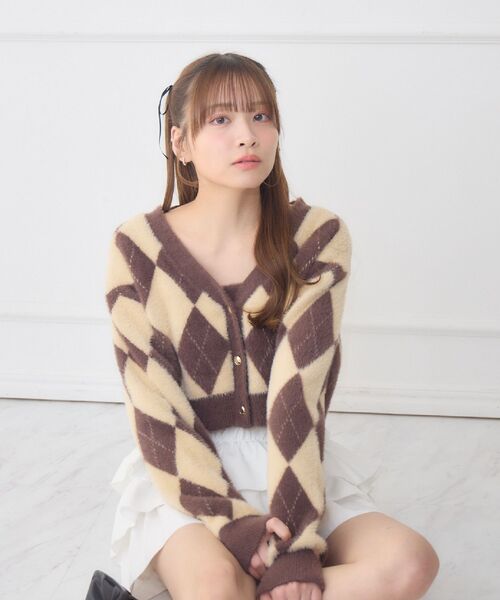 Emily　になります。 セール】アーガイルシャギーNTSET（ニット/セーター）｜ems excite