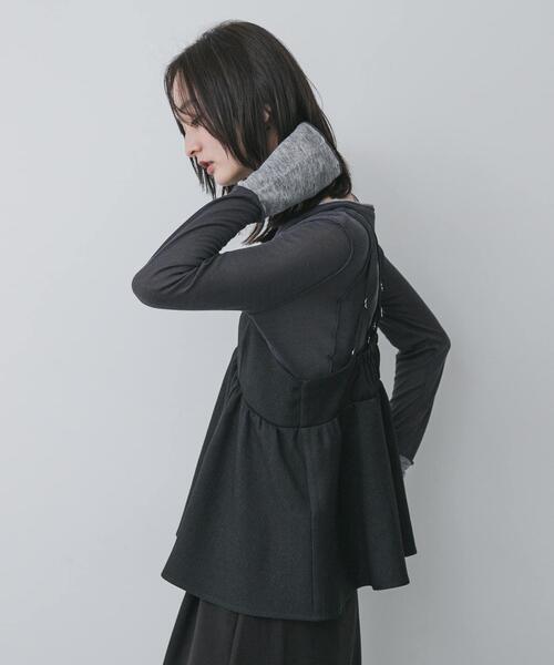 SENSE OF PLACE by URBAN RESEARCH（センスオブプレイスバイアーバンリサーチ）の「レイヤードメローTシャツ（Tシャツ/カットソー・レディース・イエロー/チャコールグレー/ライトグレー・ONE）」の6枚目の写真