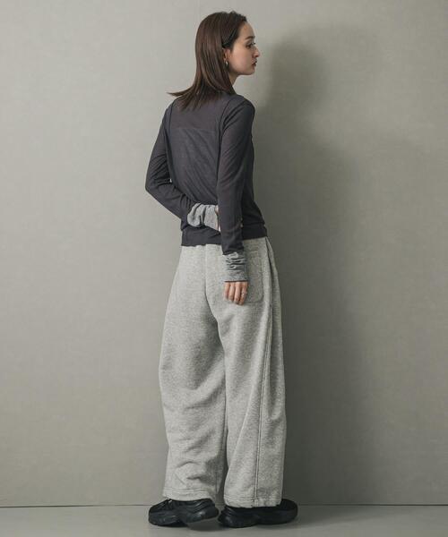 SENSE OF PLACE by URBAN RESEARCH（センスオブプレイスバイアーバンリサーチ）の「レイヤードメローTシャツ（Tシャツ/カットソー・レディース・イエロー/チャコールグレー/ライトグレー・ONE）」の10枚目の写真