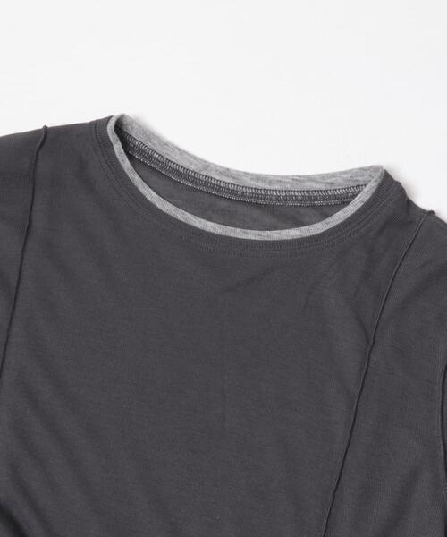 SENSE OF PLACE by URBAN RESEARCH（センスオブプレイスバイアーバンリサーチ）の「レイヤードメローTシャツ（Tシャツ/カットソー・レディース・イエロー/チャコールグレー/ライトグレー・ONE）」の12枚目の写真