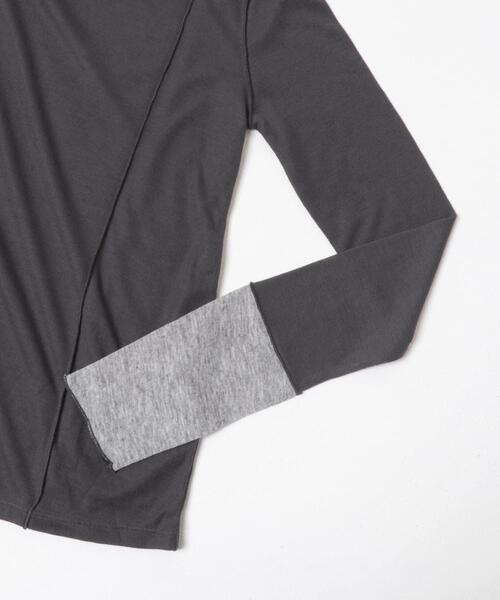 SENSE OF PLACE by URBAN RESEARCH（センスオブプレイスバイアーバンリサーチ）の「レイヤードメローTシャツ（Tシャツ/カットソー・レディース・イエロー/チャコールグレー/ライトグレー・ONE）」の13枚目の写真