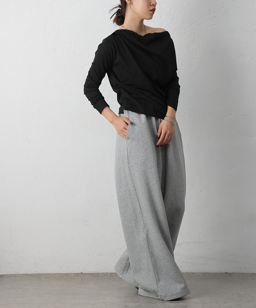 COLONY 2139（コロニートゥーワンスリーナイン）の「ドレープロンＴ（Tシャツ/カットソー・レディース・ブラック/サックスブルー/オフホワイト・FREE）」の19枚目の写真