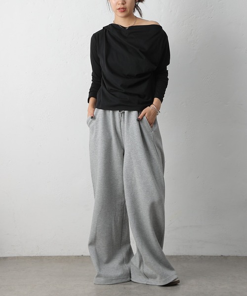 COLONY 2139（コロニートゥーワンスリーナイン）の「ドレープロンＴ（Tシャツ/カットソー・レディース・ブラック/サックスブルー/オフホワイト・FREE）」の21枚目の写真