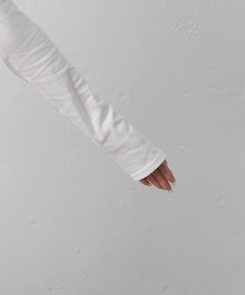 COLONY 2139（コロニートゥーワンスリーナイン）の「ドレープロンＴ（Tシャツ/カットソー・レディース・ブラック/サックスブルー/オフホワイト・FREE）」の4枚目の写真