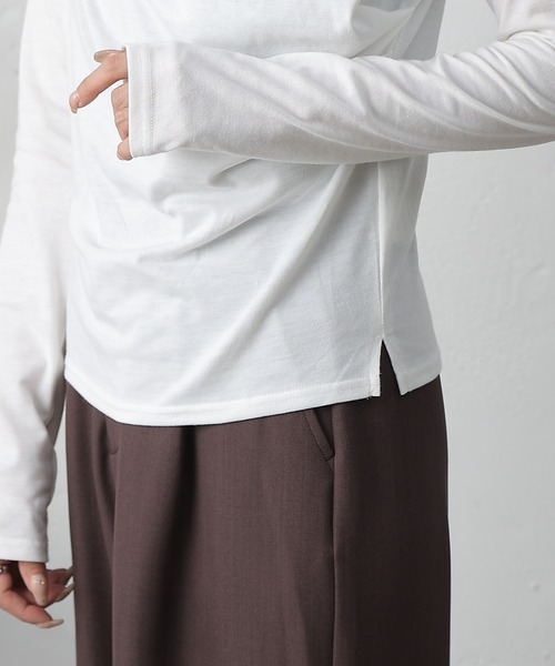 COLONY 2139（コロニートゥーワンスリーナイン）の「ドレープロンＴ（Tシャツ/カットソー・レディース・ブラック/サックスブルー/オフホワイト・FREE）」の5枚目の写真