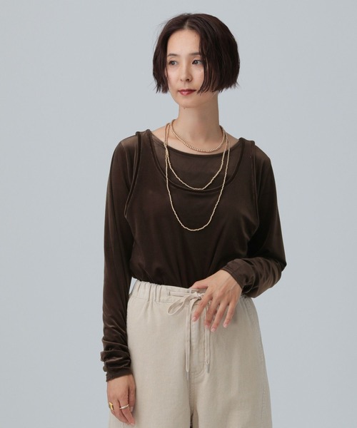 オーラリー　ロンハー別注　ベロアタンク ベロア タンクトップ（ブラック/ブルー/クレイ）｜Ron Herman