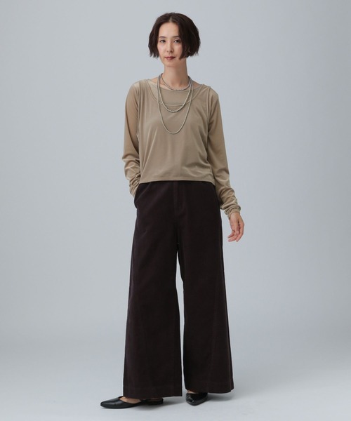 LEPSIM(レプシィム)の「シアーベロアタンクセットプルオーバー 582463(Tシャツ/カットソー・レディース・ライトグレー/ブラウン/ネイビー・FREE)」の18枚目の写真