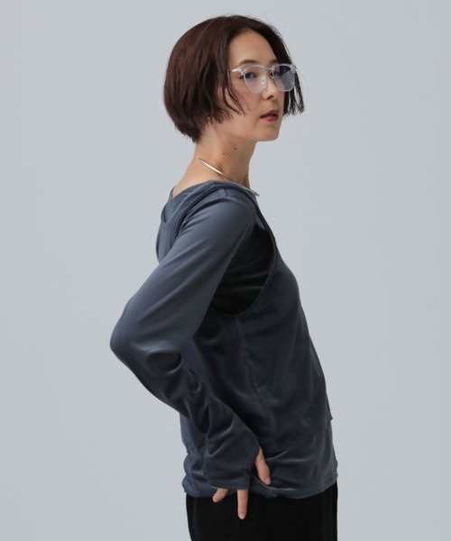 LEPSIM(レプシィム)の「シアーベロアタンクセットプルオーバー 582463(Tシャツ/カットソー・レディース・ライトグレー/ブラウン/ネイビー・FREE)」の10枚目の写真