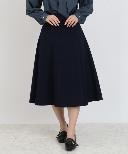 TRUDEA（トルディア）の「ウール調カルゼハギフレアスカート（スカート・レディース・ネイビー/ベージュ/ブラウン/キャメル/チャコールグレー・SMALL/MEDIUM/LARGE）」の3枚目の写真
