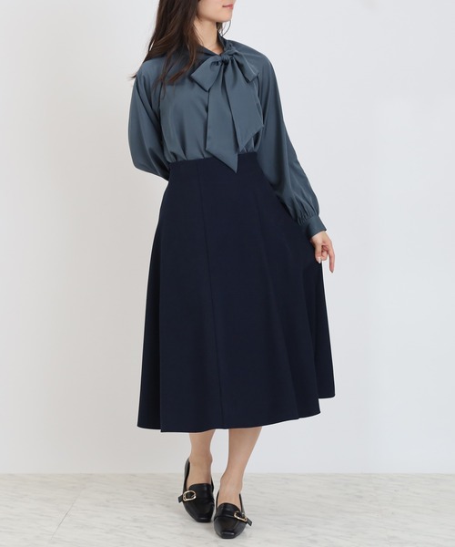 TRUDEA（トルディア）の「ウール調カルゼハギフレアスカート（スカート・レディース・ネイビー/ベージュ/ブラウン/キャメル/チャコールグレー・SMALL/MEDIUM/LARGE）」の17枚目の写真