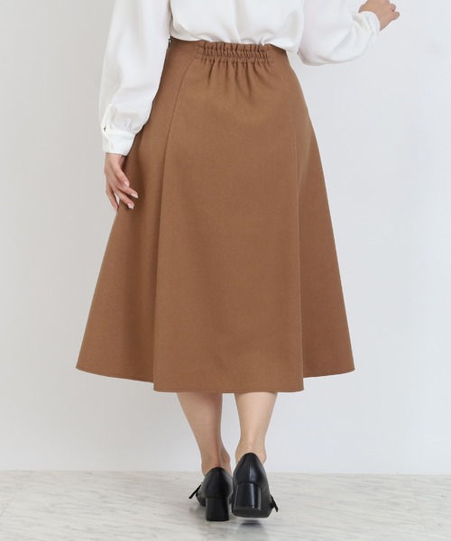 TRUDEA（トルディア）の「ウール調カルゼハギフレアスカート（スカート・レディース・ネイビー/ベージュ/ブラウン/キャメル/チャコールグレー・SMALL/MEDIUM/LARGE）」の12枚目の写真