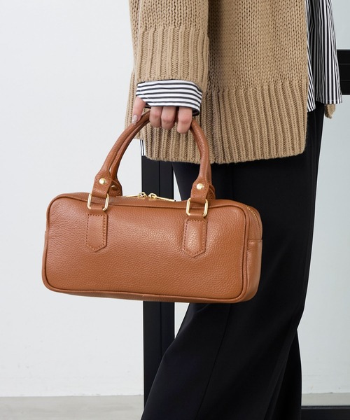 AULENTTI（オウレンティ）の「【AULENTTI】2WAYレザーボストンバッグ（ボストンバッグ・レディース・キャメル/ブラック・FREE）」の15枚目の写真