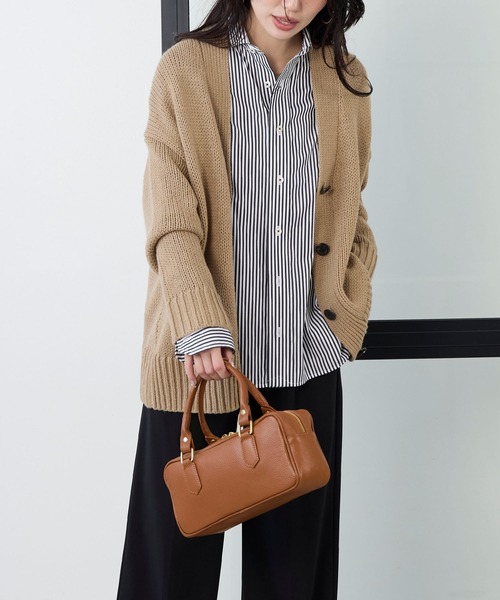 AULENTTI（オウレンティ）の「【AULENTTI】2WAYレザーボストンバッグ（ボストンバッグ・レディース・キャメル/ブラック・FREE）」の16枚目の写真