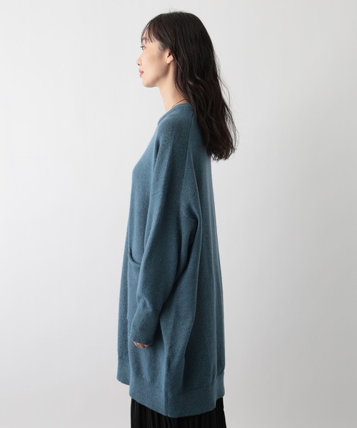 FOUND GOOD（ファウンドグッド）の「ポケツキBIGチュニックニット（ニット/セーター・レディース・ブラウン系8/ブラック/グレー系5/ブルー系5・L/M）」の22枚目の写真