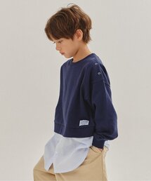 BREEZE | 【WEB限定/ジュニア対応】 シャツレイヤード風トレーナー(スウェット)