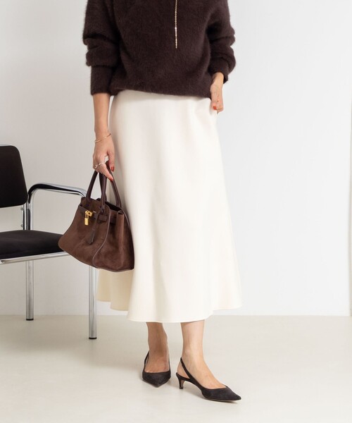 NOLLEY’S Sophi（ノーリーズソフィ）の「《セットアップ対応》ウォッシャブルダンボールフレアスカート（スカート・レディース・オフホワイト/チャコールグレー/ブラック・34/36/38）」の7枚目の写真