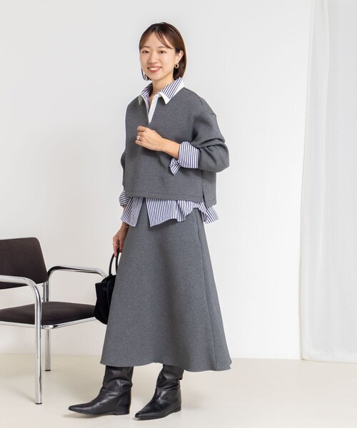 セットアップ対応》ウォッシャブルダンボールフレアスカート（スカート