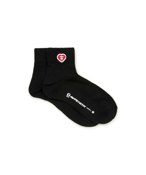 AAPE BY A BATHING APE(エーエイプバイアベイシングエイプ)の「AAPE NOW HEART SOCKS M(ソックス/靴下・メンズ・ホワイト/ライトグリーン/ブラック・SMALL/LARGE)」の6枚目の写真