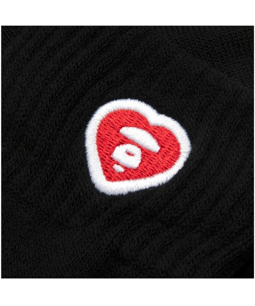 AAPE BY A BATHING APE(エーエイプバイアベイシングエイプ)の「AAPE NOW HEART SOCKS M(ソックス/靴下・メンズ・ホワイト/ライトグリーン/ブラック・SMALL/LARGE)」の7枚目の写真