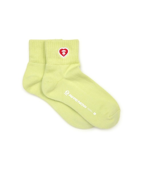 AAPE BY A BATHING APE(エーエイプバイアベイシングエイプ)の「AAPE NOW HEART SOCKS M(ソックス/靴下・メンズ・ホワイト/ライトグリーン/ブラック・SMALL/LARGE)」の8枚目の写真