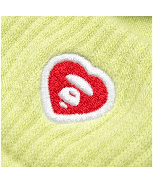 AAPE BY A BATHING APE(エーエイプバイアベイシングエイプ)の「AAPE NOW HEART SOCKS M(ソックス/靴下・メンズ・ホワイト/ライトグリーン/ブラック・SMALL/LARGE)」の9枚目の写真