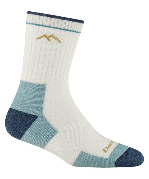 DARN TOUGH VERMONT（ダーンタフバーモント）の「【MADE IN USA】 DARN TOUGH ダーンタフ Ws 1903 マイクロクルー クッション（ソックス/靴下・レディース・ホワイト×グリーン/ブラック/モスグリーン/ダークグレー/ライトブルー/プラム/インディゴブルー/エメラルド/ブラック系その他/ライトグレー/ダークブルー/ダークネイビー/セージグリーン/ダークグリーン/レディッシュグレー/ホワイト/ライトインディゴブルー・SMALL）」の2枚目の写真