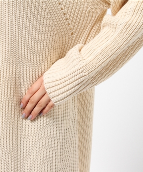 Heather（ヘザー）の「タートルネックカタアゼロングワンピース　709310（ワンピース・レディース・ブラック/アイボリー/ダークブラウン・FREE）」の9枚目の写真