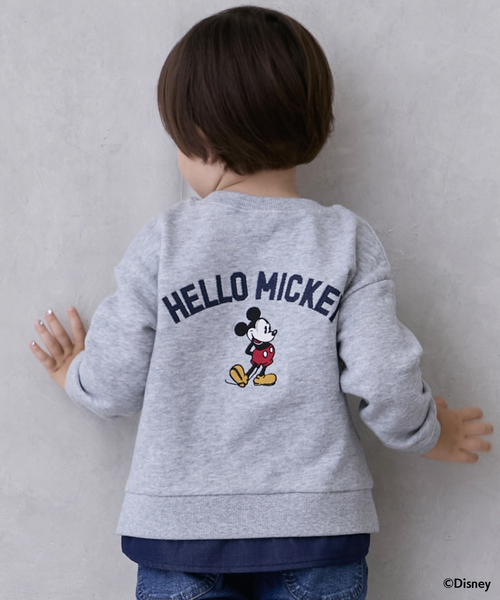 petit main（プティマイン）の「【Disney】【リンク】ワッペントレーナー（スウェット・キッズ・チャコール/トップグレー/ネイビー・110cm/130cm/90cm/80ｃｍ/100cm/120cm）」の5枚目の写真