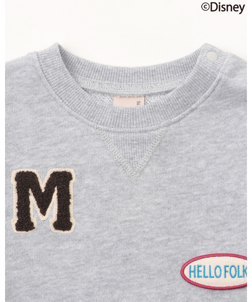 petit main（プティマイン）の「【Disney】【リンク】ワッペントレーナー（スウェット・キッズ・チャコール/トップグレー/ネイビー・110cm/130cm/90cm/80ｃｍ/100cm/120cm）」の10枚目の写真