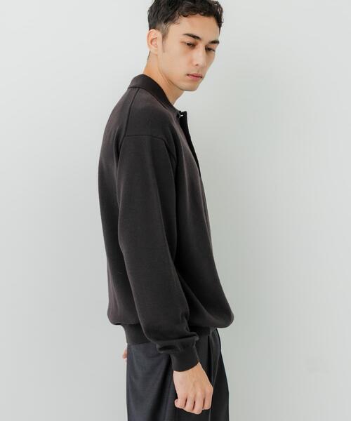 URBAN RESEARCH（アーバンリサーチ）の「CASH FEEL W/MID ニットポロ（ニット/セーター・メンズ・ブラウン/ブラック/チャコールグレー・LARGE/MEDIUM）」の15枚目の写真