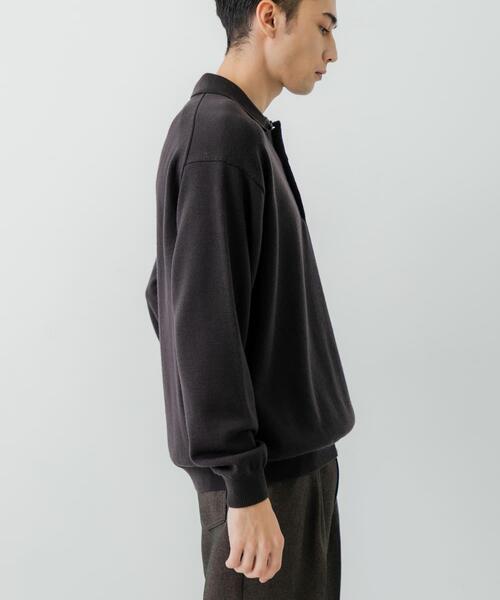 URBAN RESEARCH（アーバンリサーチ）の「CASH FEEL W/MID ニットポロ（ニット/セーター・メンズ・ブラウン/ブラック/チャコールグレー・LARGE/MEDIUM）」の13枚目の写真